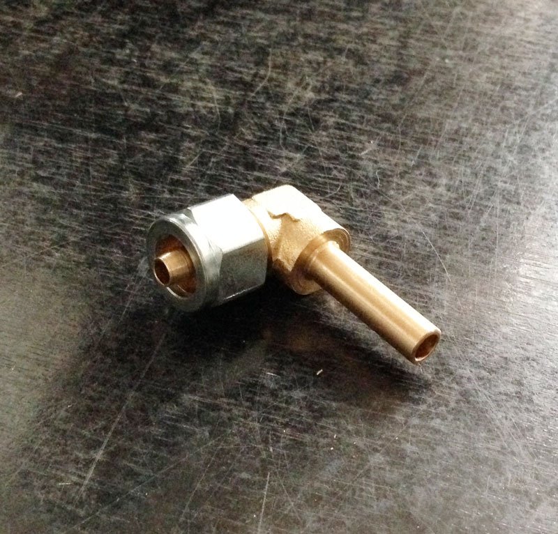 Karbona trases D.8 savienotājs  līkais,GZ-1313  